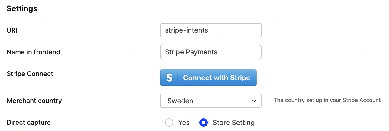 Stripe Payment Intents plugin setup